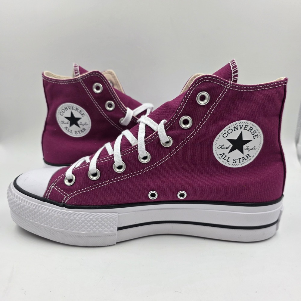 Converse Chuck Taylor All Star Lift Platform High Top Maroon Womens 9 A05471F - Picture 5 of 8